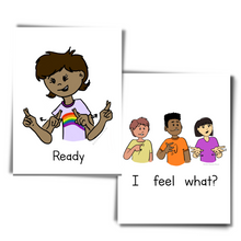 Load image into Gallery viewer, ASL EMOTIONS FLASHCARDS (4.25" x 5.5")