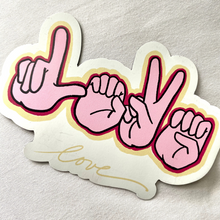 Load image into Gallery viewer, LOVE in Fingerspelling Magnet OUT OF STOCK
