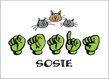 Load image into Gallery viewer, Custom ASL Fingerspelling Name Poster