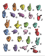 Load image into Gallery viewer, ASL Fingerspelling Alphabet Poster