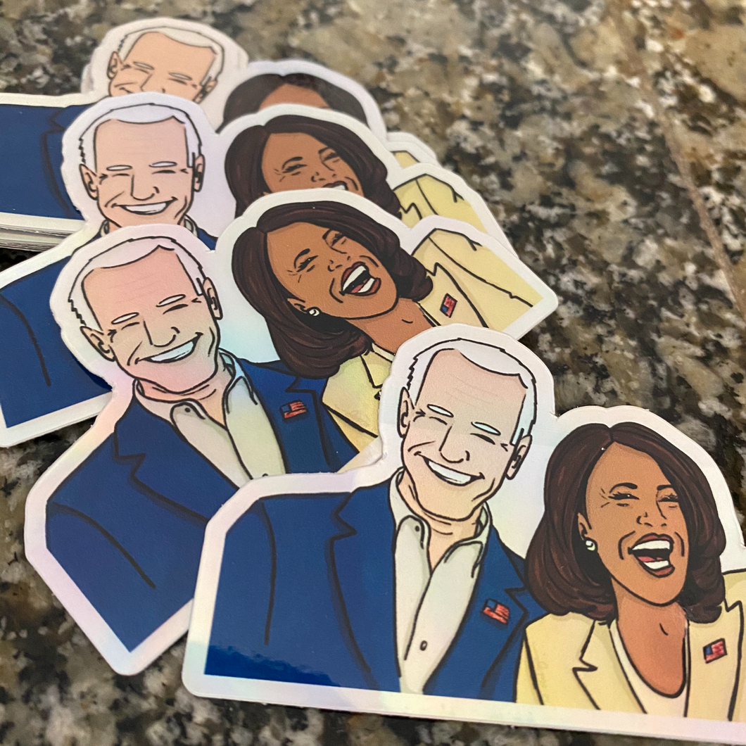Biden & Harris Holographic Stickers
