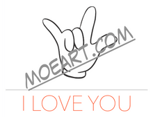 Load image into Gallery viewer, &quot;I love you&quot; handshape in ASL
